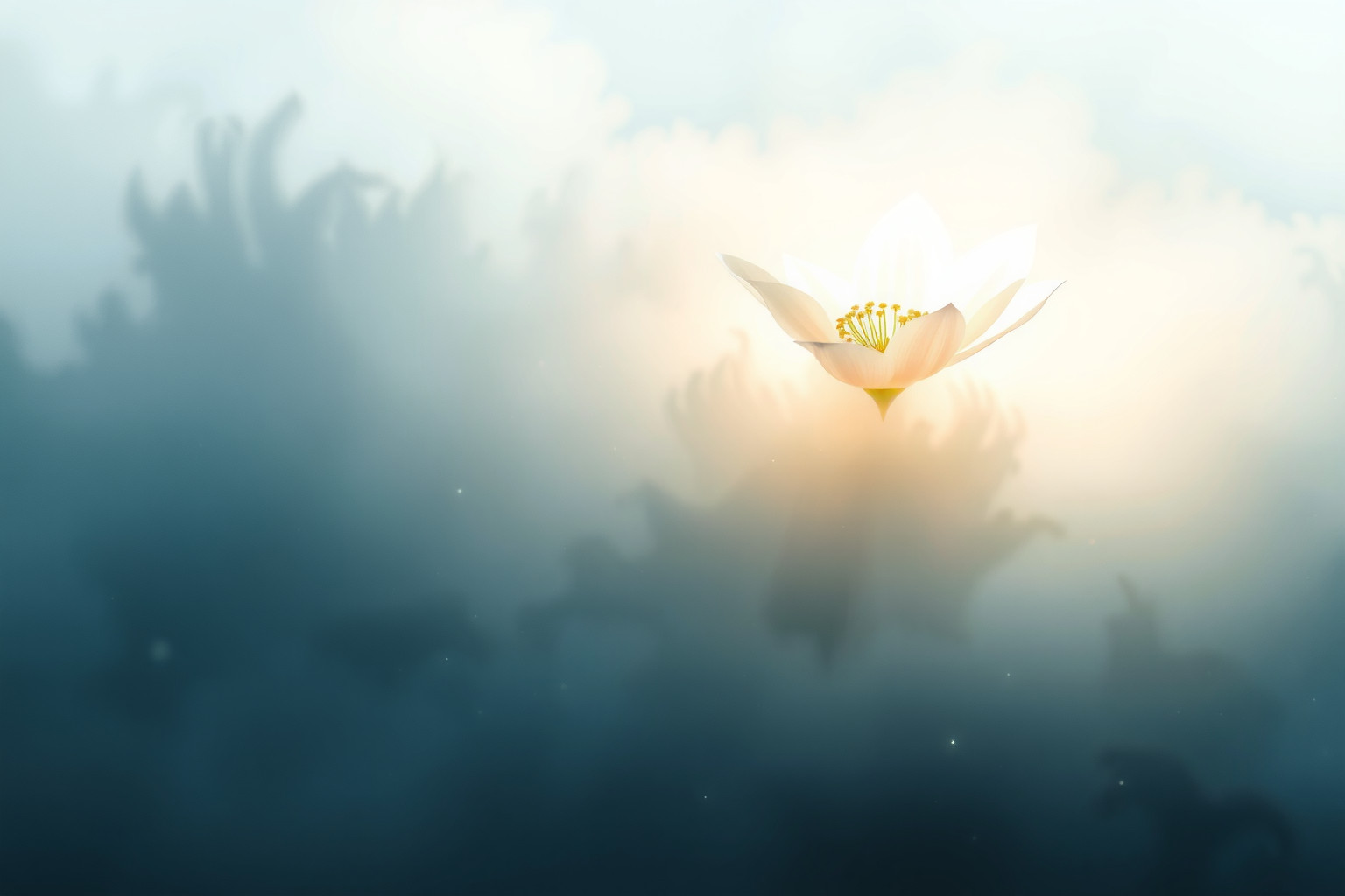 Sognare un fiore bianco simboleggia speranza dopo una perdita.