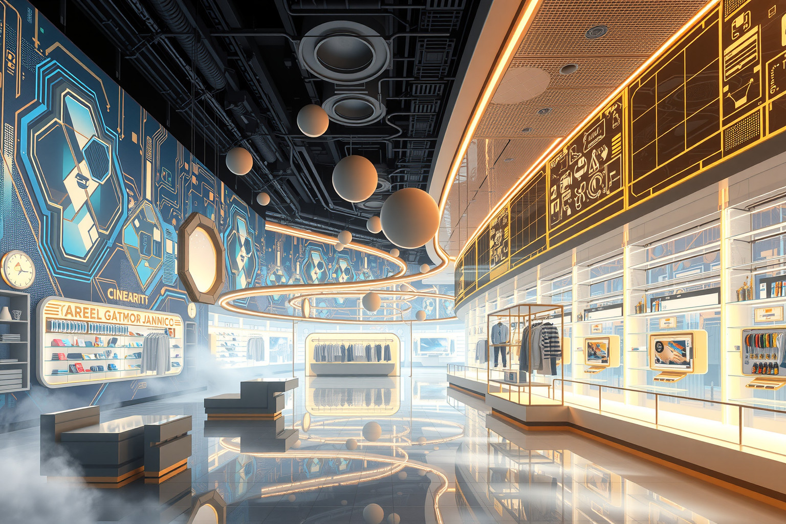Sognare grandi magazzini tecnologici simboleggia innovazione e futuro.