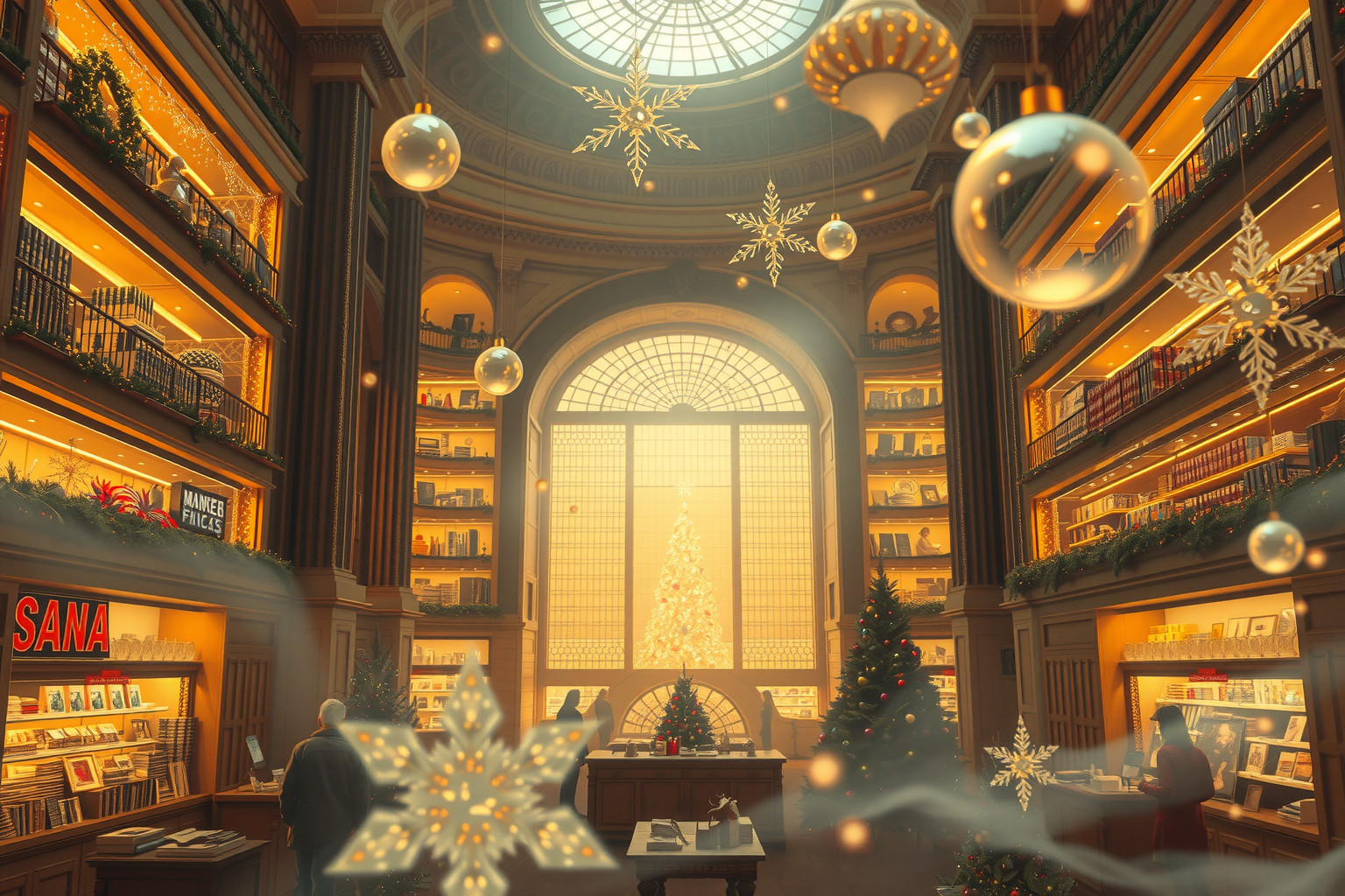 Sognare grandi magazzini festivi evoca nostalgia e speranza futura.