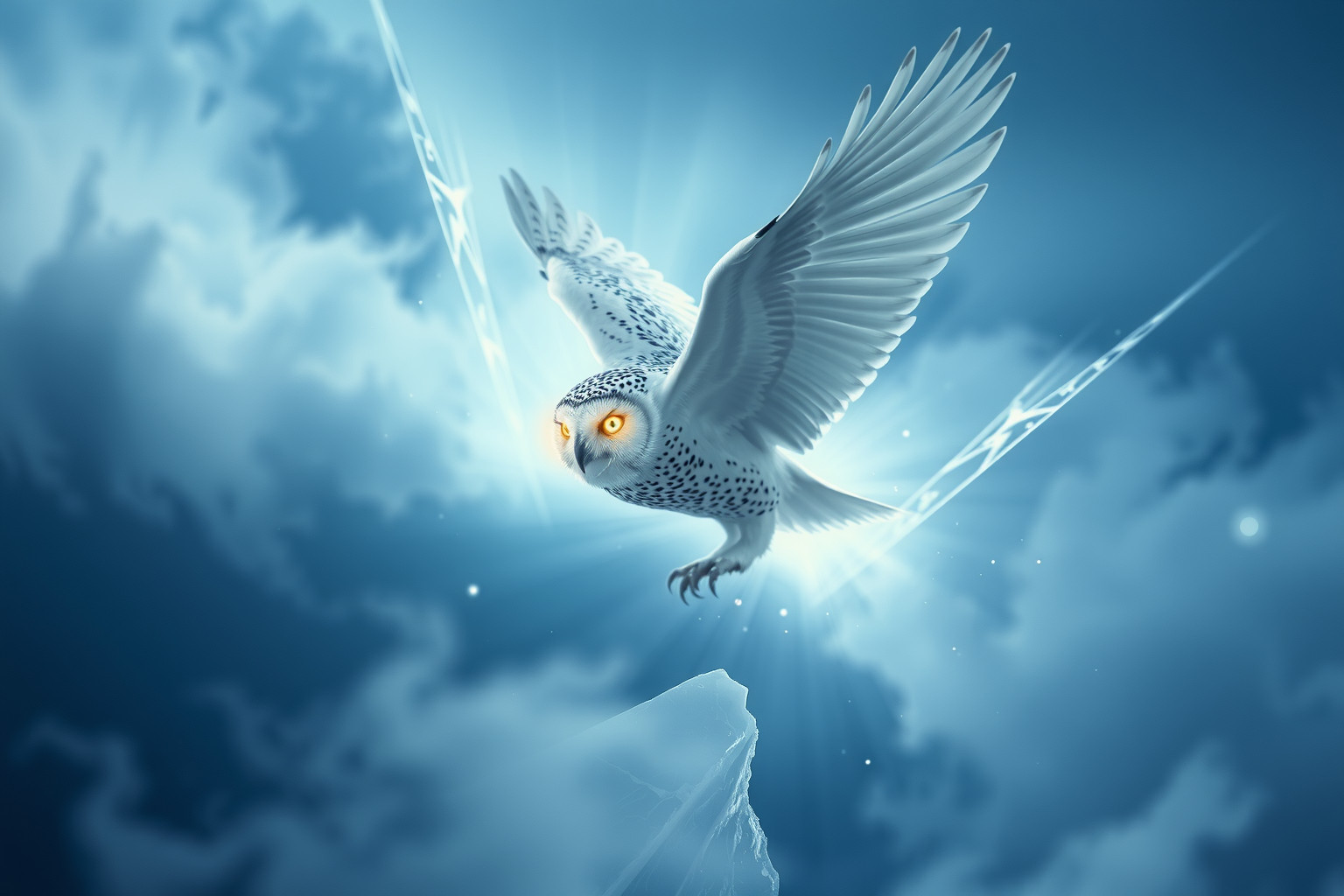 Sognare un gufo delle nevi che attacca indica sfide imminenti.
