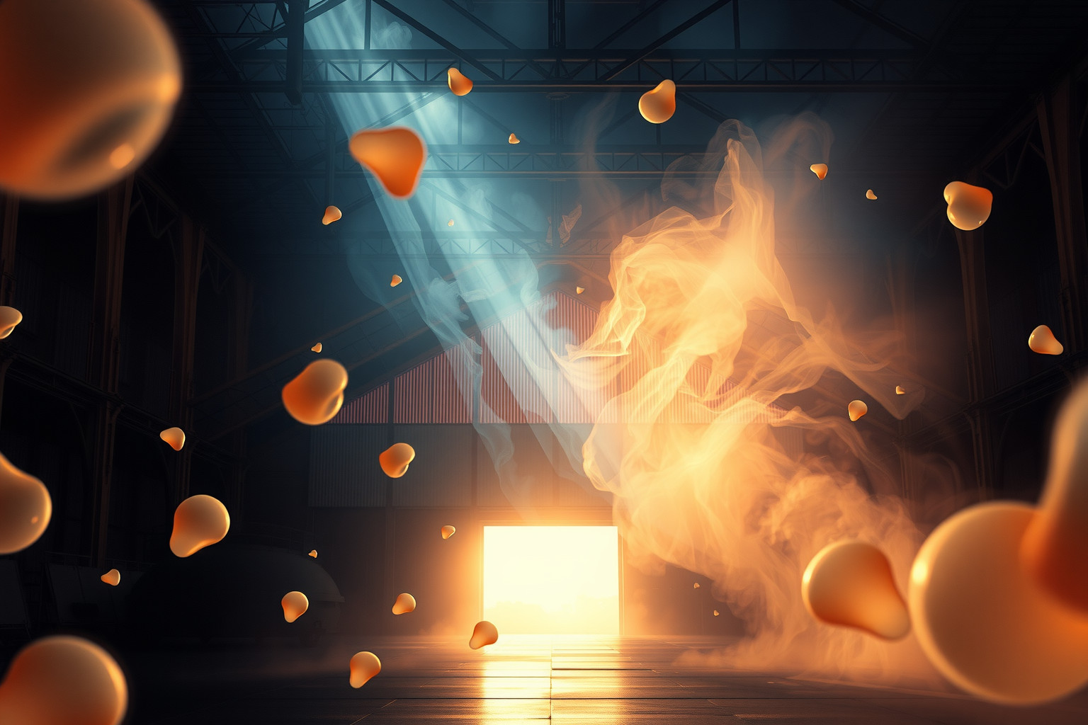 Sognare un hangar illuminato simboleggia nuove verità e consapevolezza.