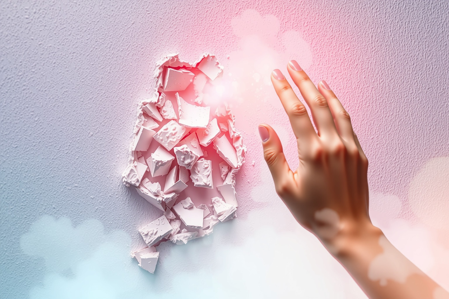 Sognare intonaco che si sgretola indica fragilità emotiva nascosta.