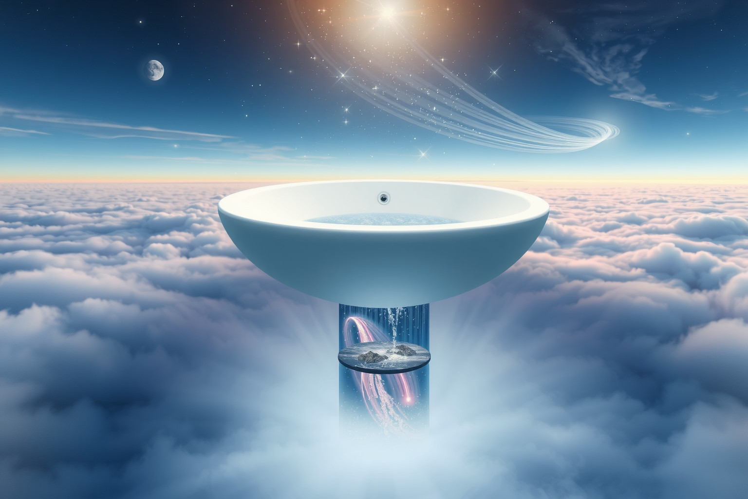 Sognare un lavandino gigante riflette ambizioni fuori misura personali.