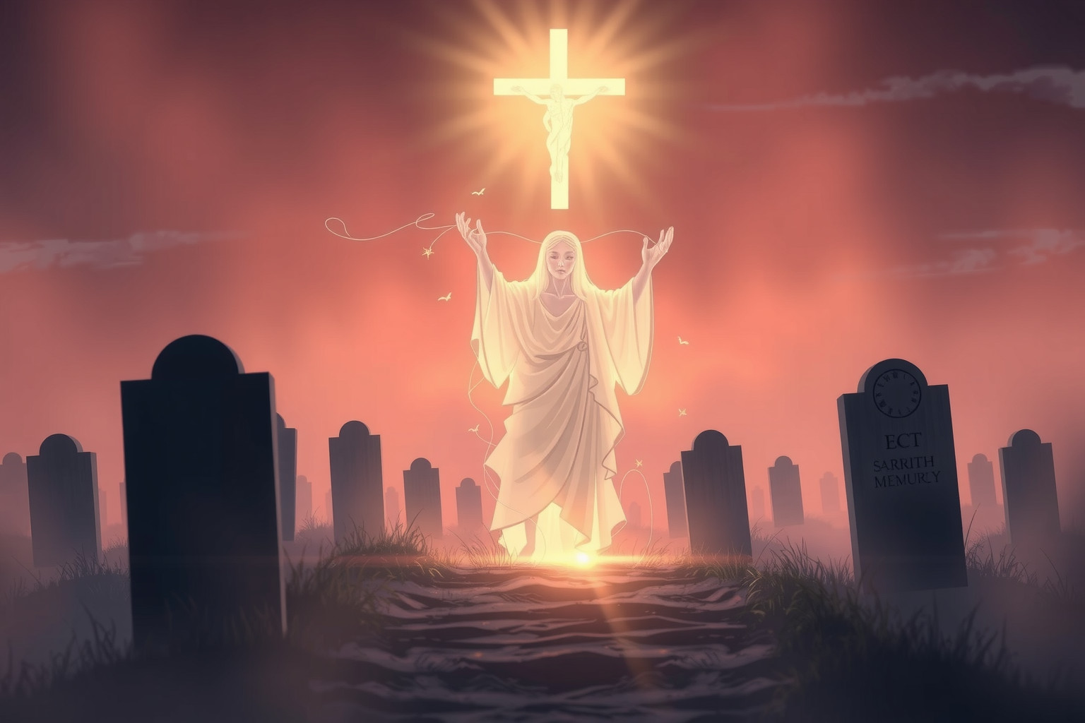 Sognare un lazzaro in cimitero simboleggia legami profondi col passato.