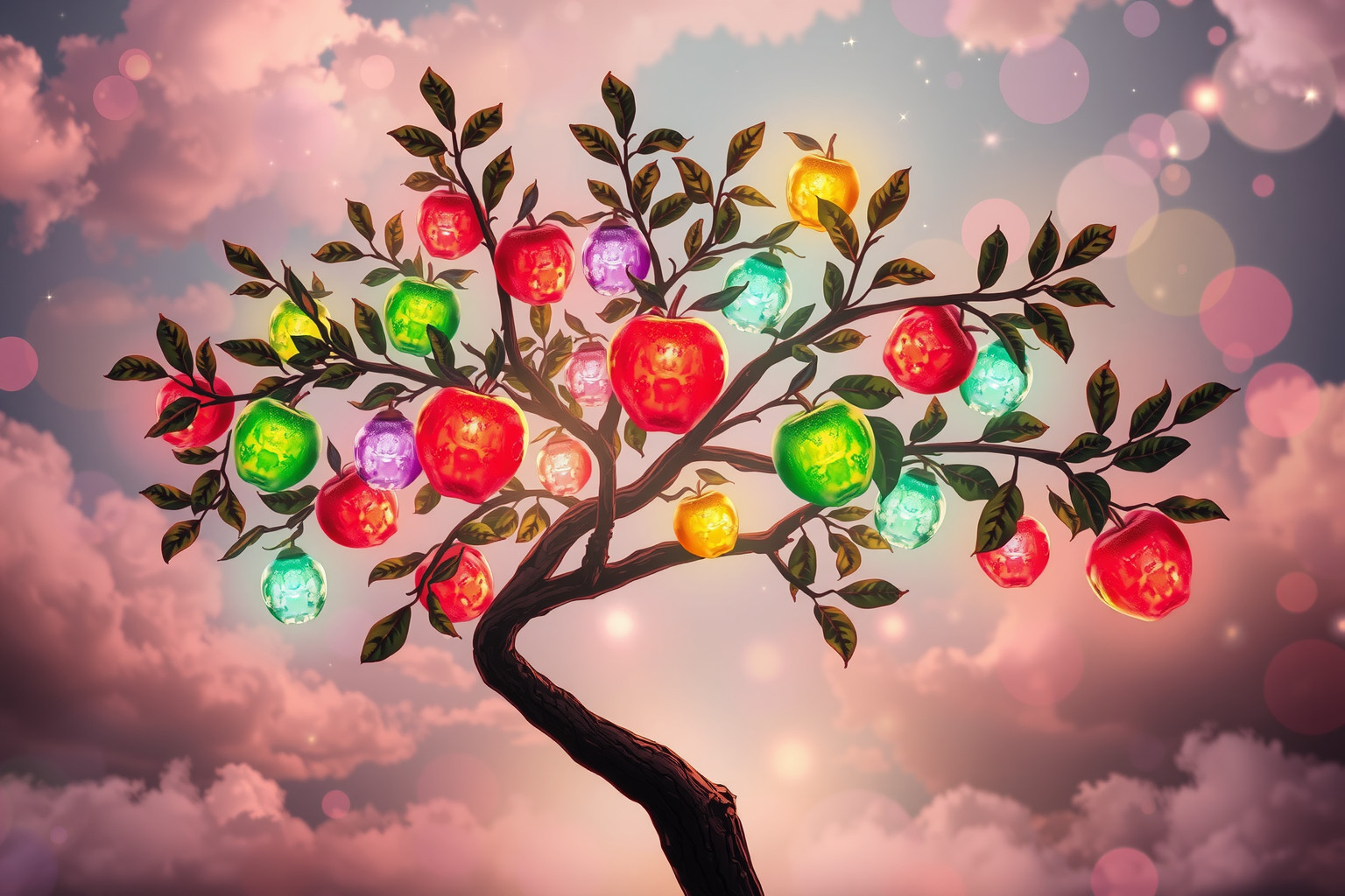 Sognare un melo colorato simboleggia creatività e ricchezza interiore.