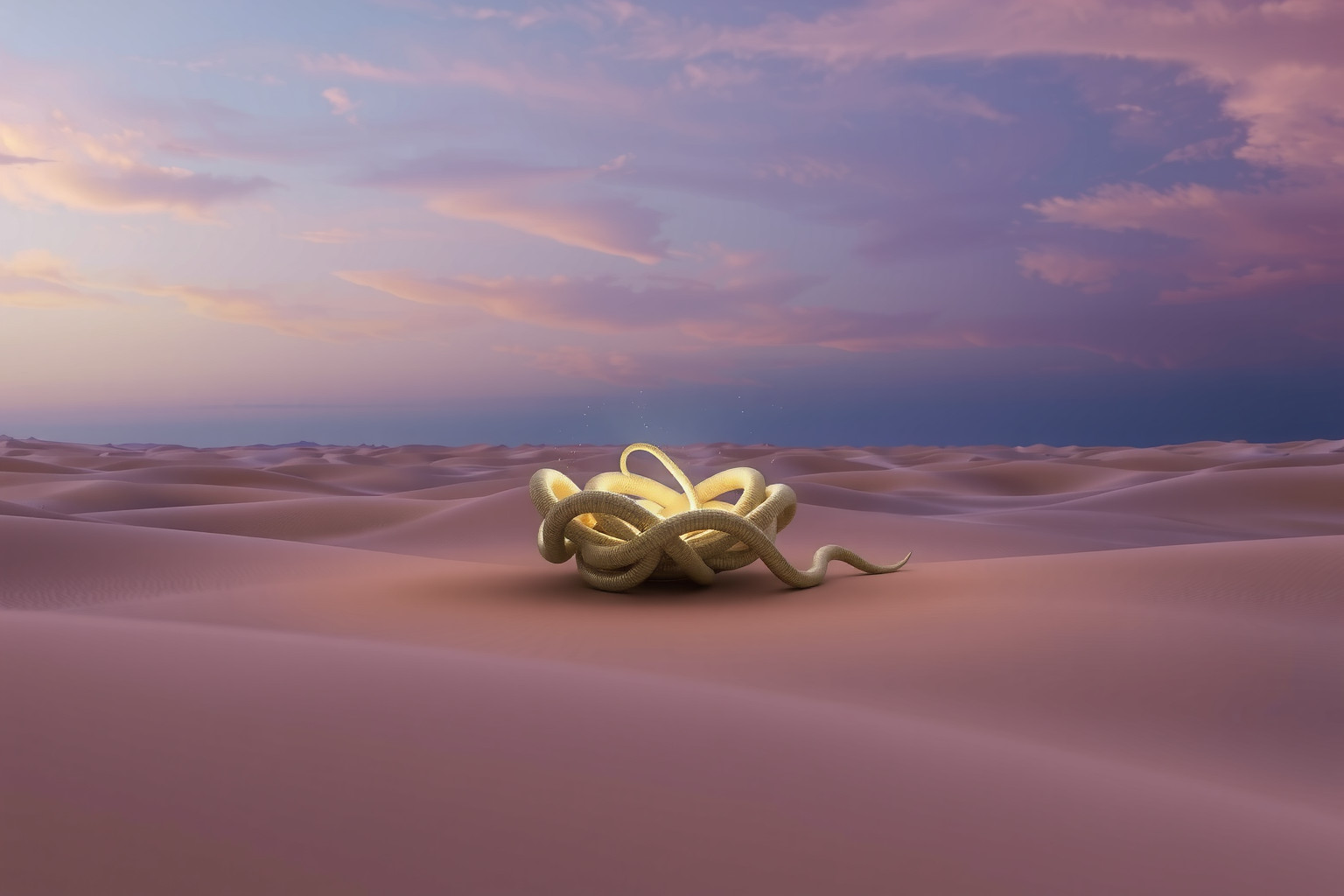 Sognare nido di serpi in deserto simboleggia pericolo nascosto e solitudine.