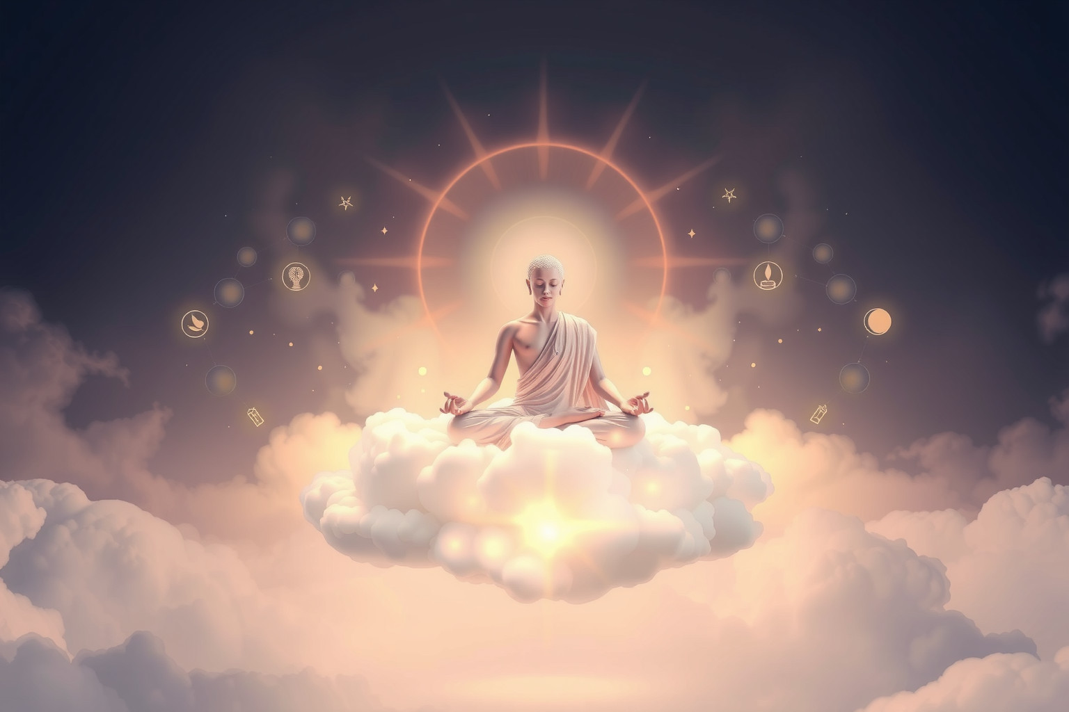 Sognare un novizio meditando simboleggia crescita spirituale e riflessione interiore.