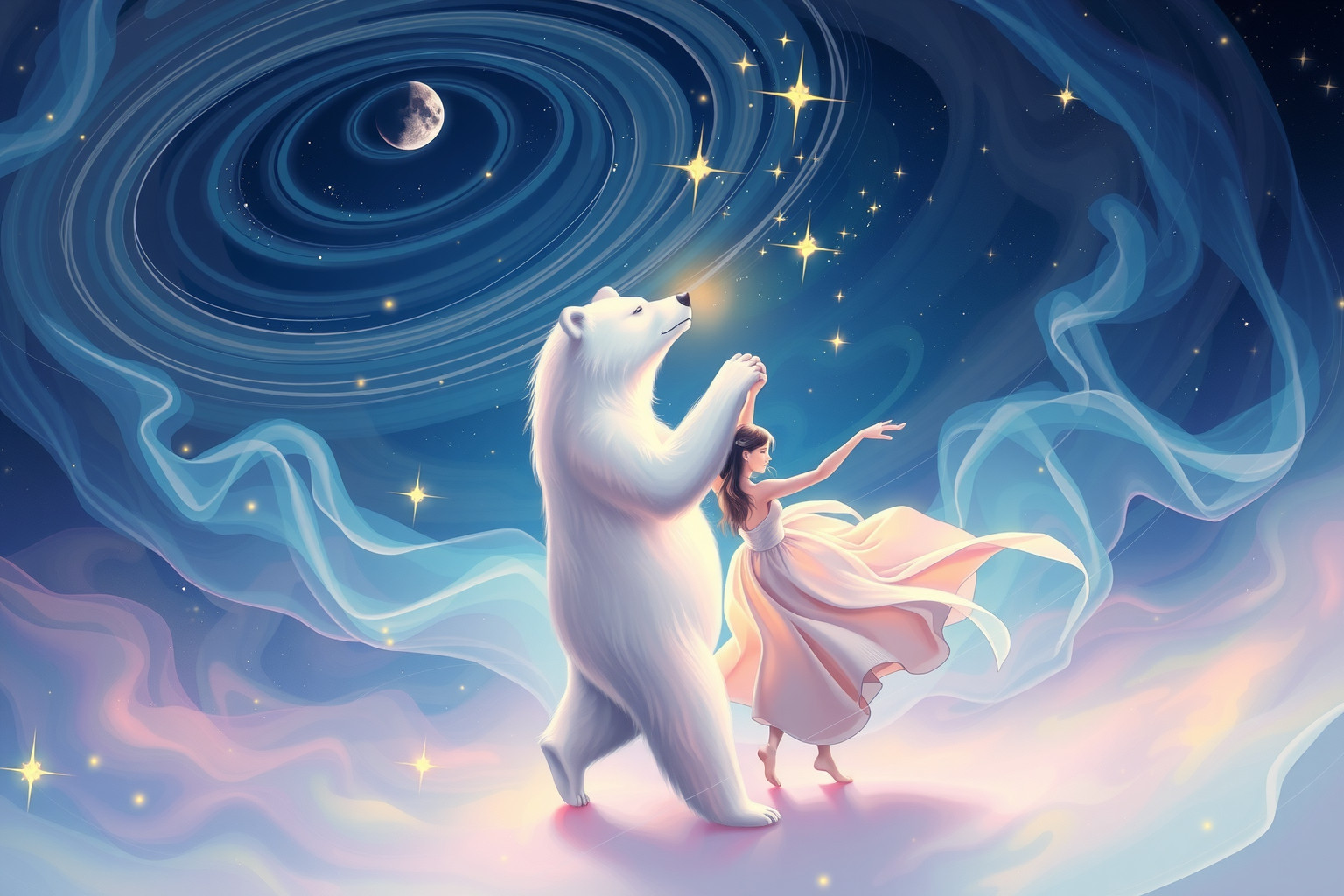 Sognare un orso ballerino simboleggia armonia tra forza e leggerezza.