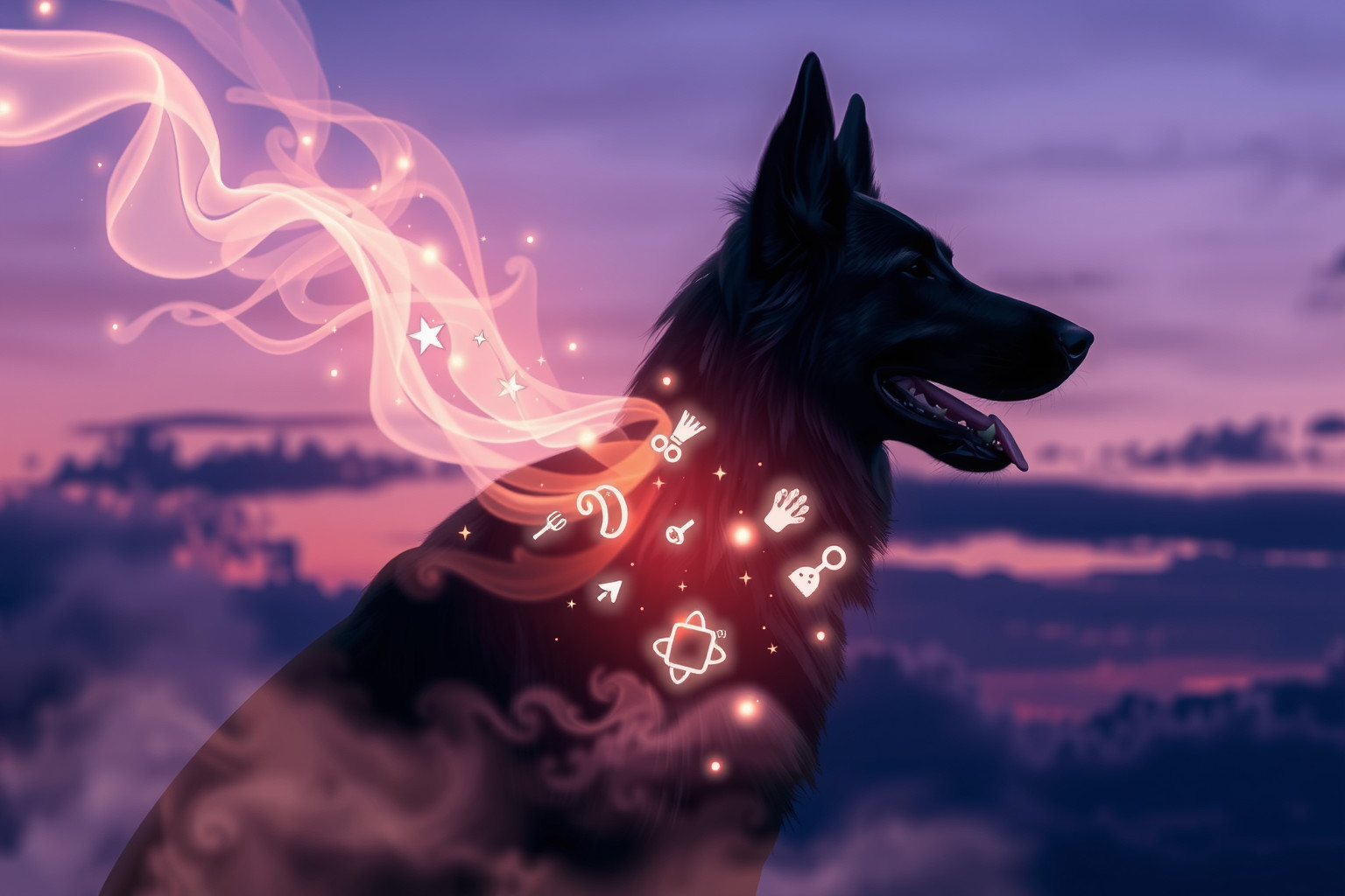 Sognare un pastore tedesco che parla simboleggia intuizione e protezione.