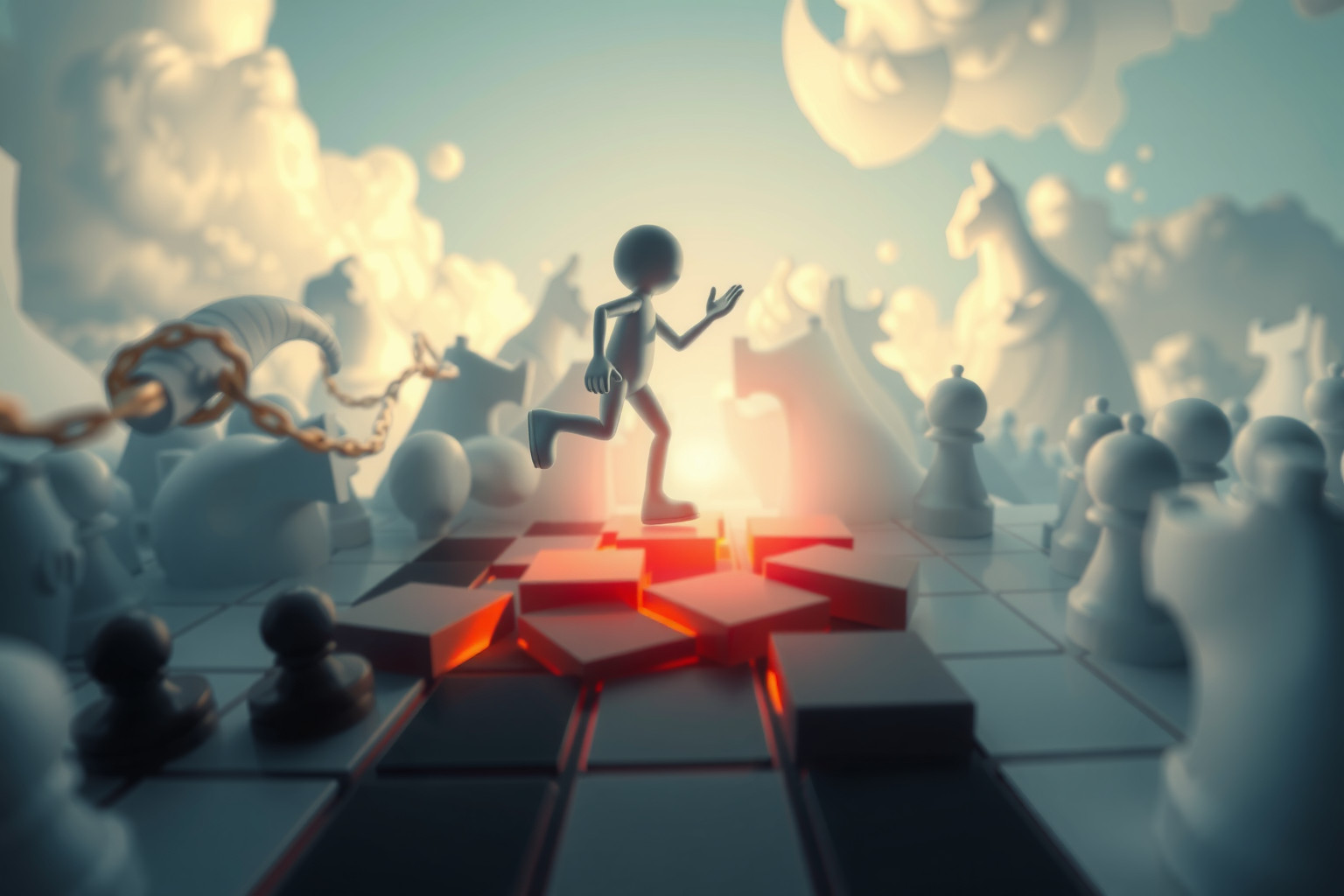 Sognare un pedone ribelle simboleggia la lotta per la libertà personale.