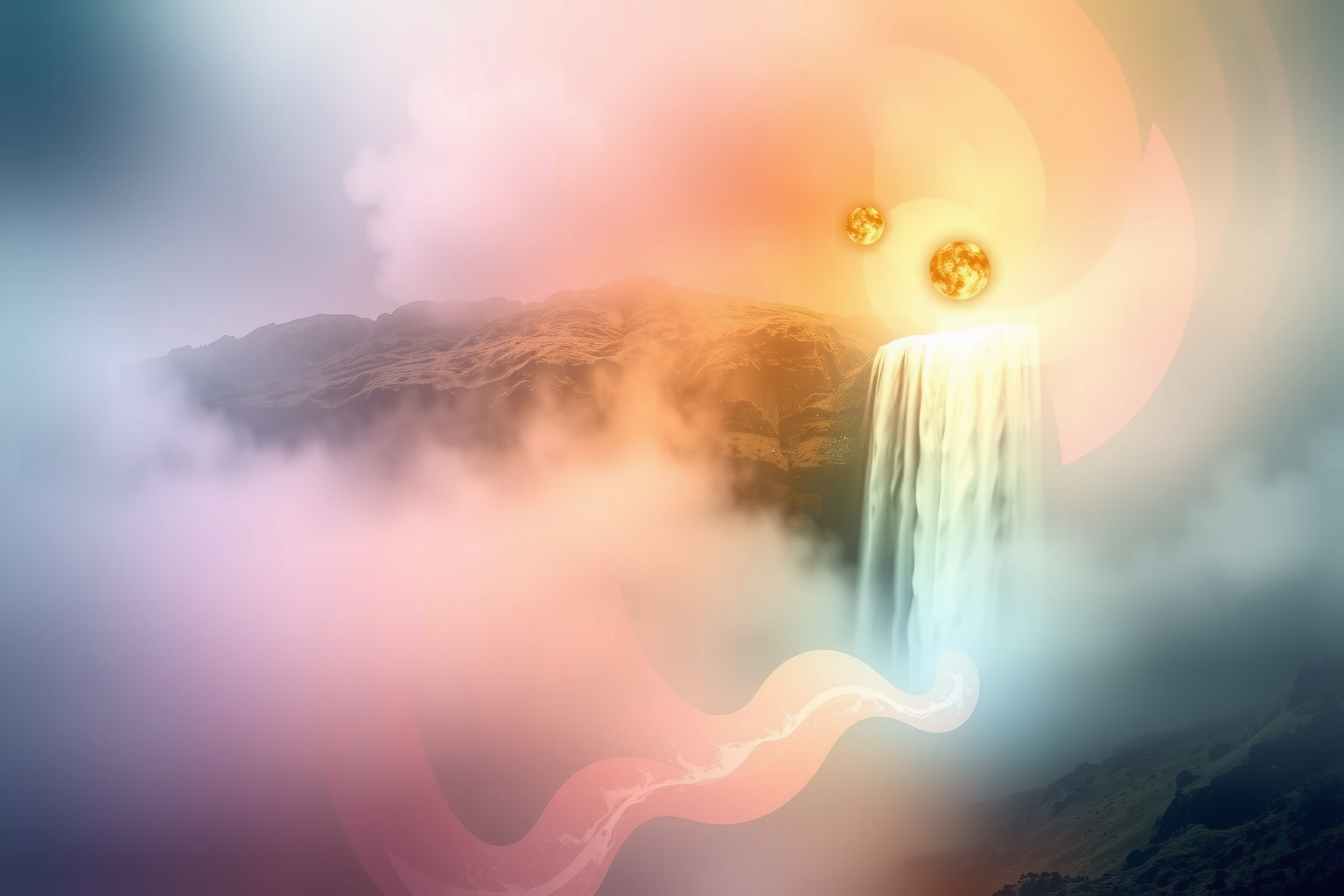 Sognare una cascata sul pendio simboleggia emozioni intense e rinnovamento.