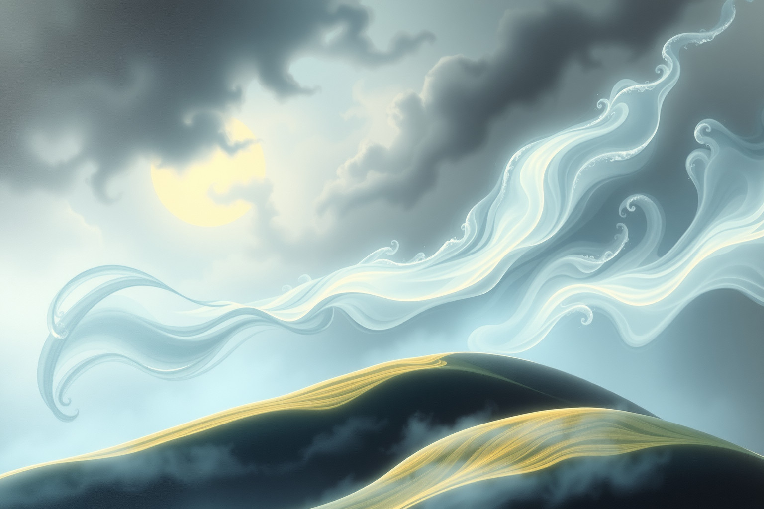 Sognare un pendio in tempesta riflette conflitti interiori intensi.