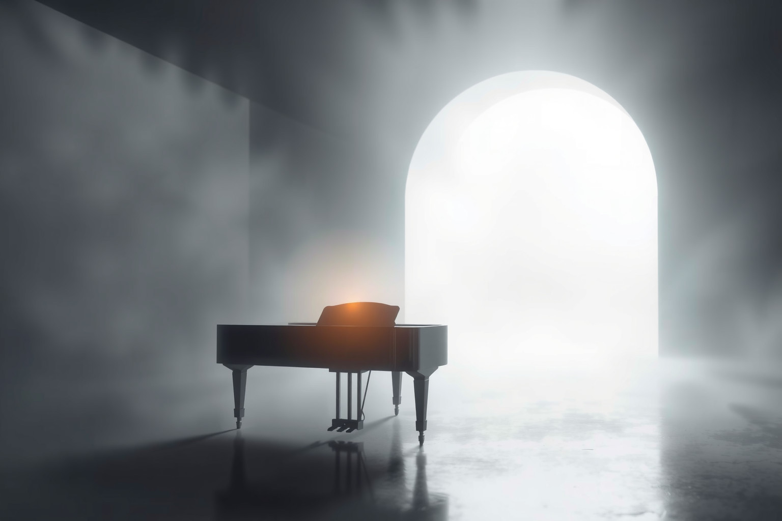 Sognare un pianoforte vuoto simboleggia potenziale creativo inespresso.