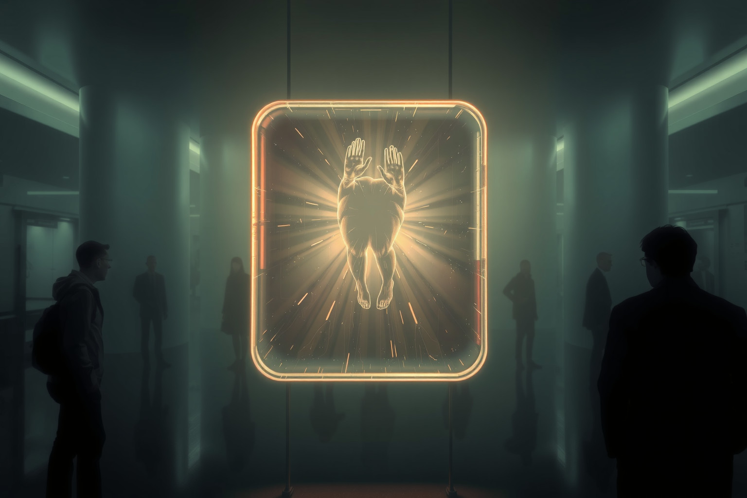 Sognare specchi pubblici riflette paura del giudizio sociale esterno.