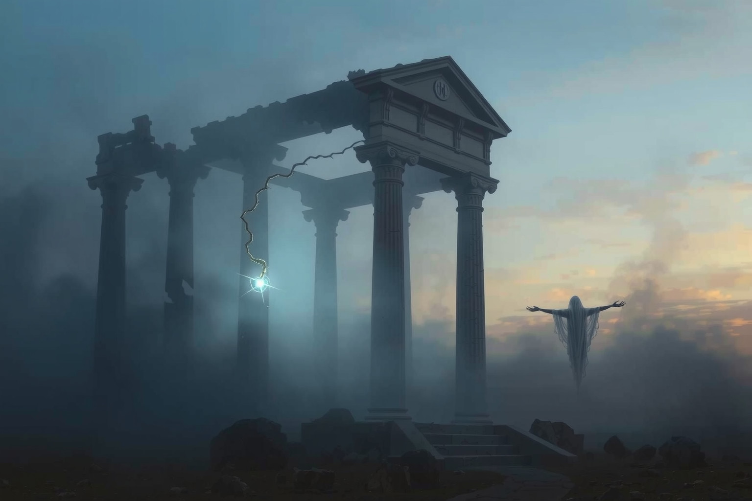 Sognare un tempio fatiscente riflette una profonda crisi spirituale interiore.