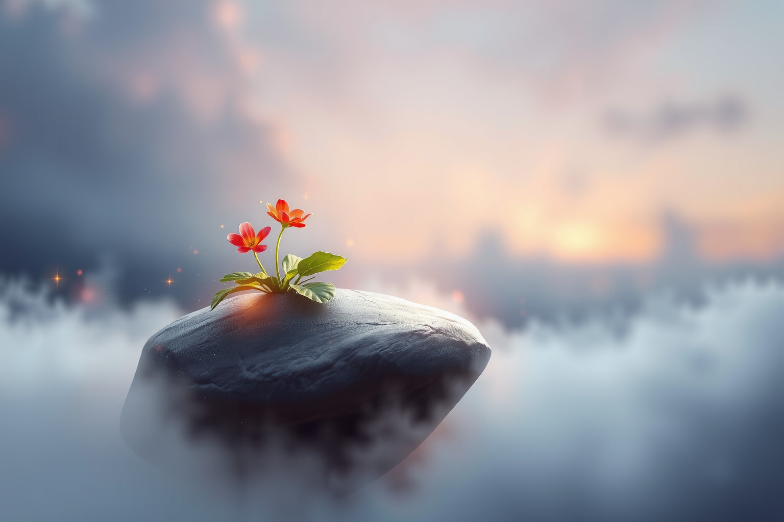 Sognare trifoglio rosso su roccia simboleggia forza e fortuna.