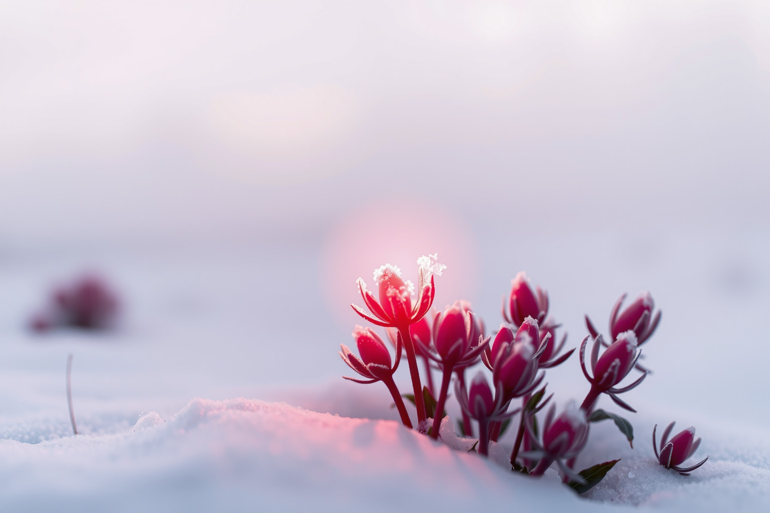Sognare un trifoglio rosso in inverno simboleggia speranza e rinascita.