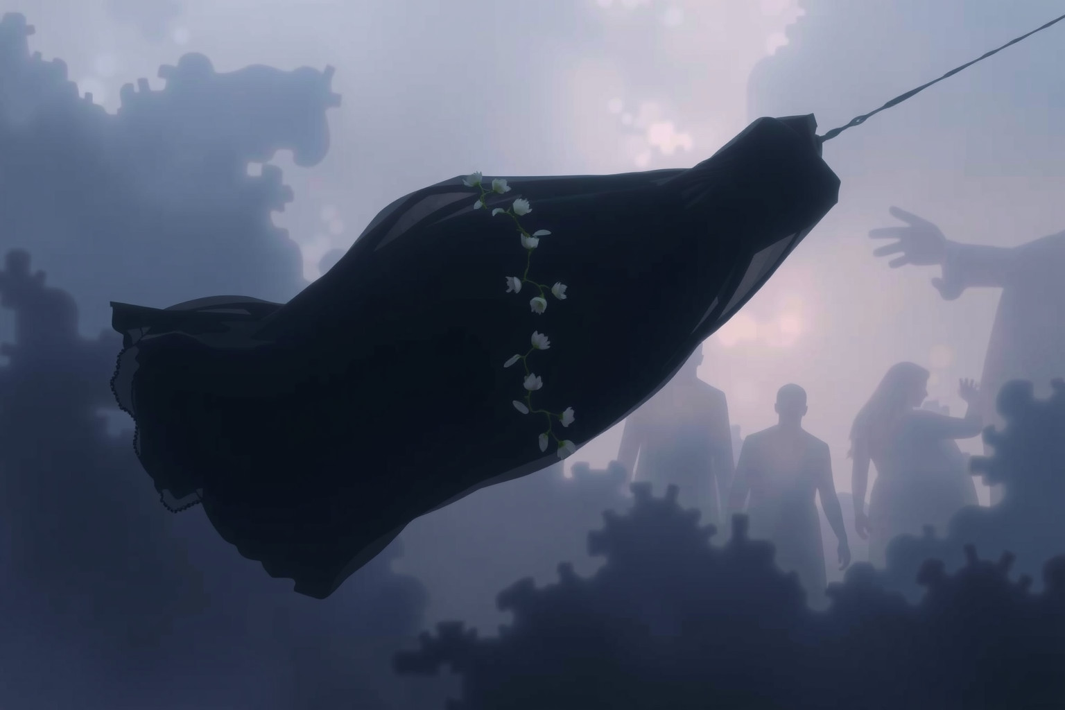 Sognare un vestito da lutto troppo grande simboleggia insicurezza emotiva.