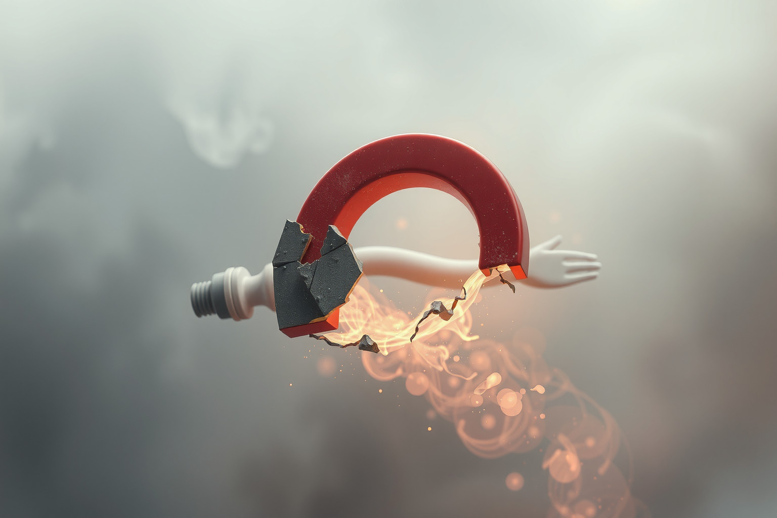 Sognare calamita rotta indica perdita di attrazione o potere.