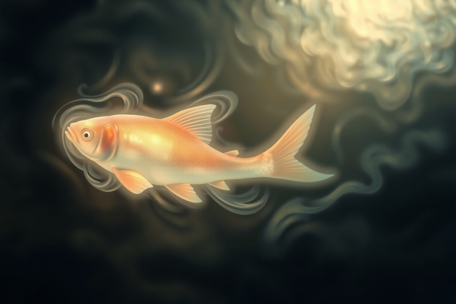 Sognare carpa in acque torbide indica emozioni confuse e sfide.