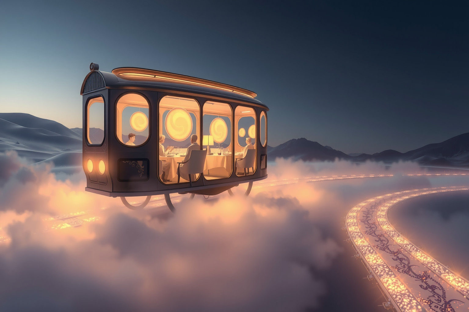 Sognare una carrozza ristorante in movimento simboleggia avventure e cambiamenti.