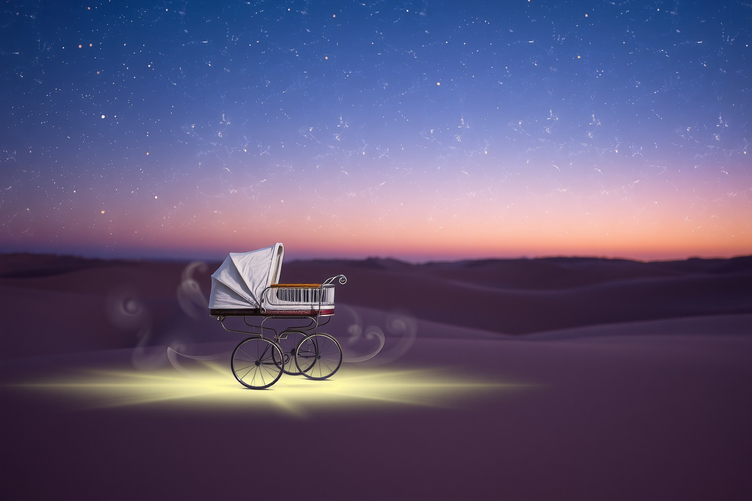 Sognare carrozzina nel deserto riflette solitudine e ricerca interiore.