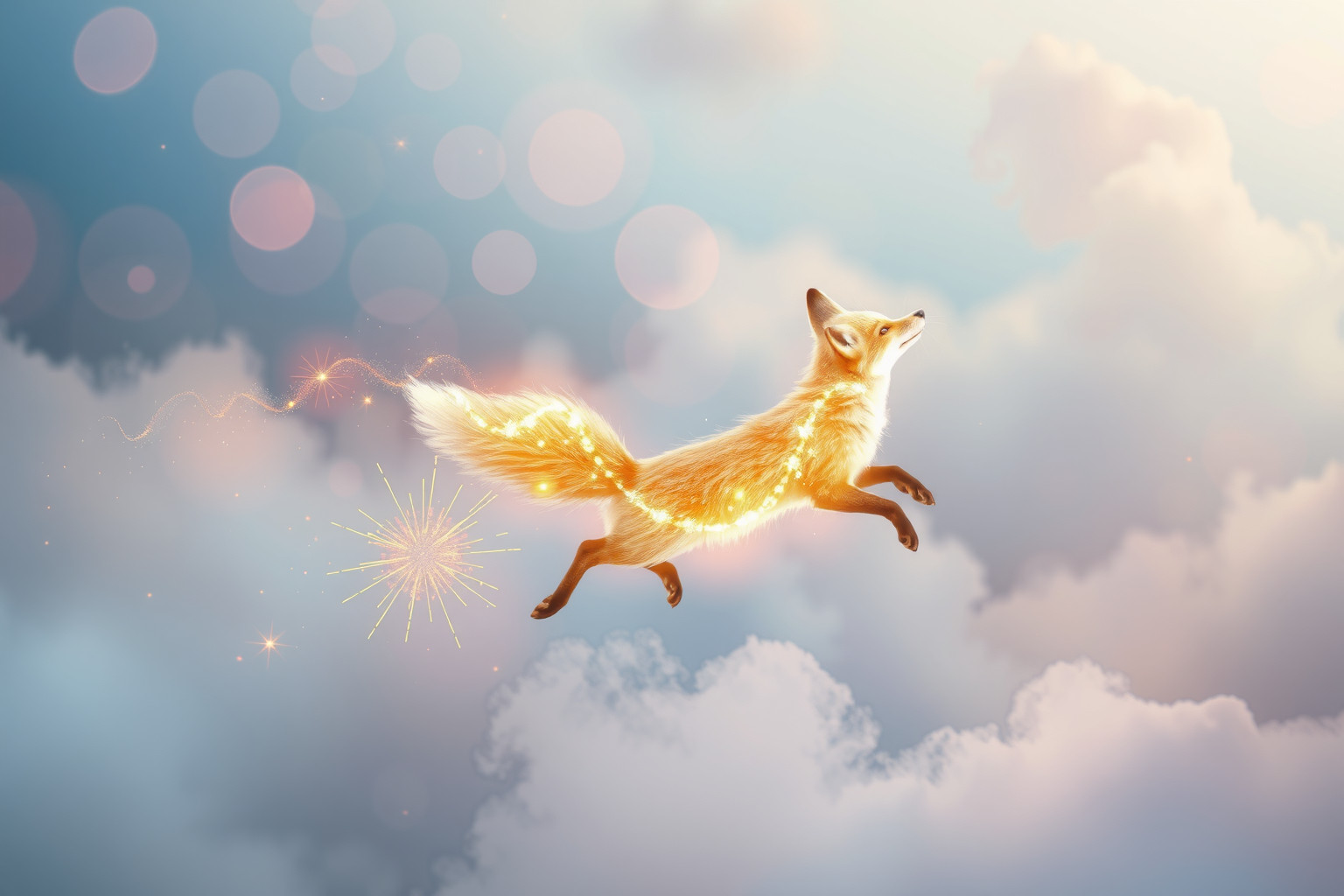 Sognare una coda di volpe volante simboleggia creatività senza limiti.