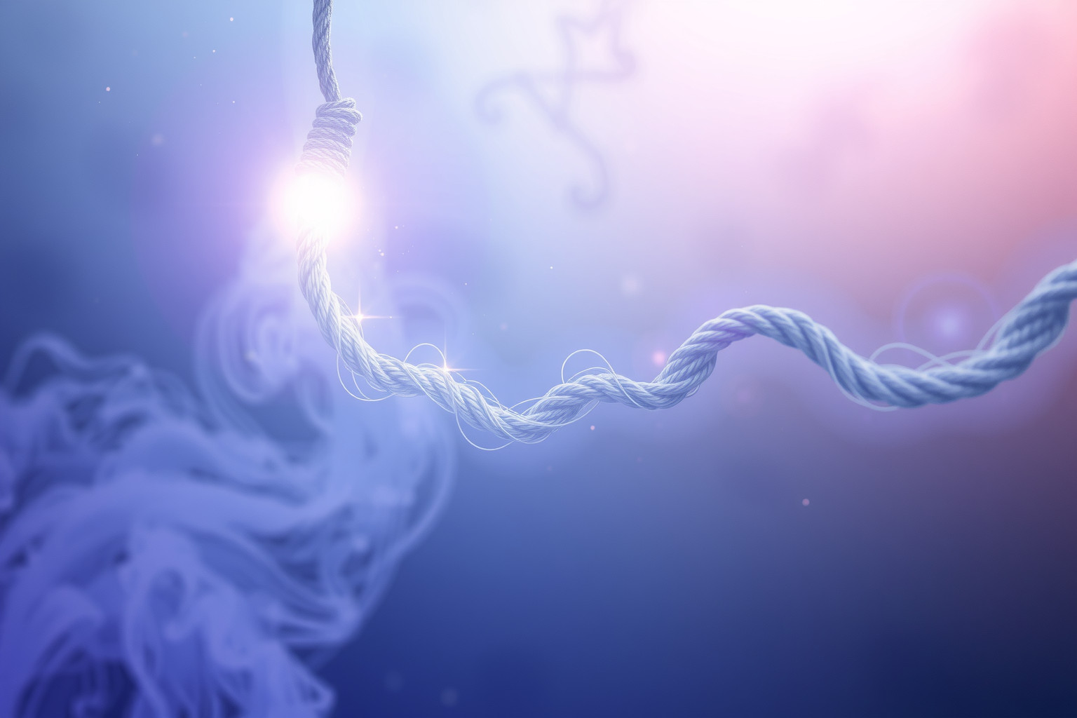 Sognare una corda spirituale simboleggia connessione tra anima e universo.