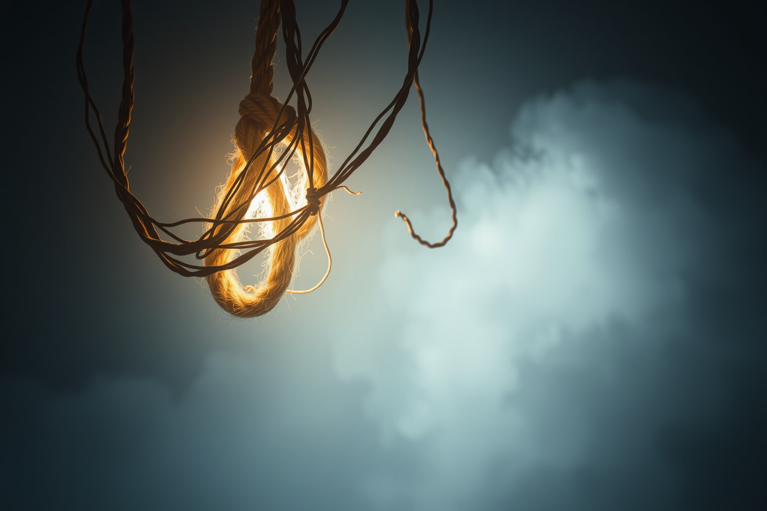 Sognare una corda sporca simboleggia legami emotivi complicati.