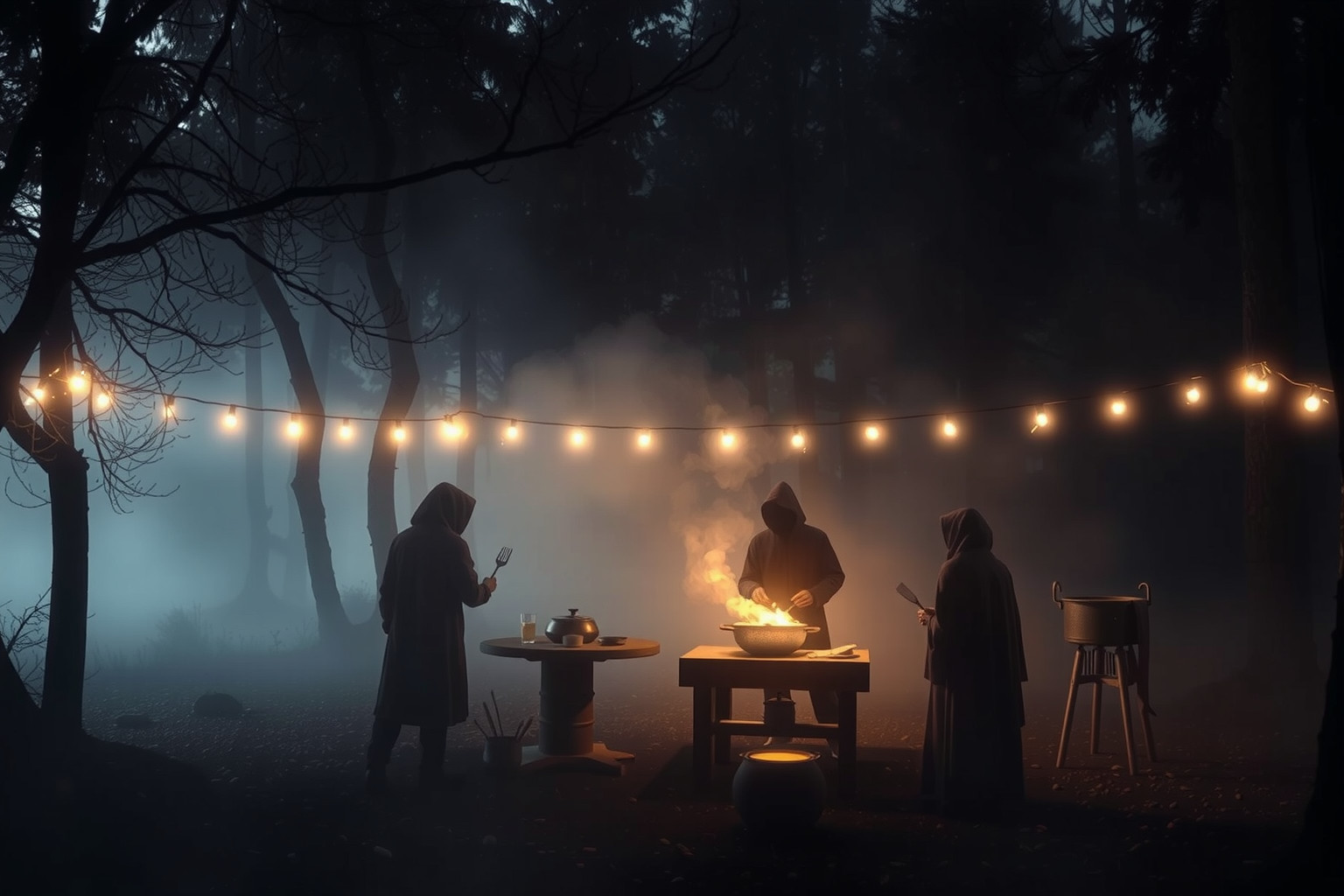 Sognare cucina da campo con sconosciuti simboleggia nuove collaborazioni inattese.