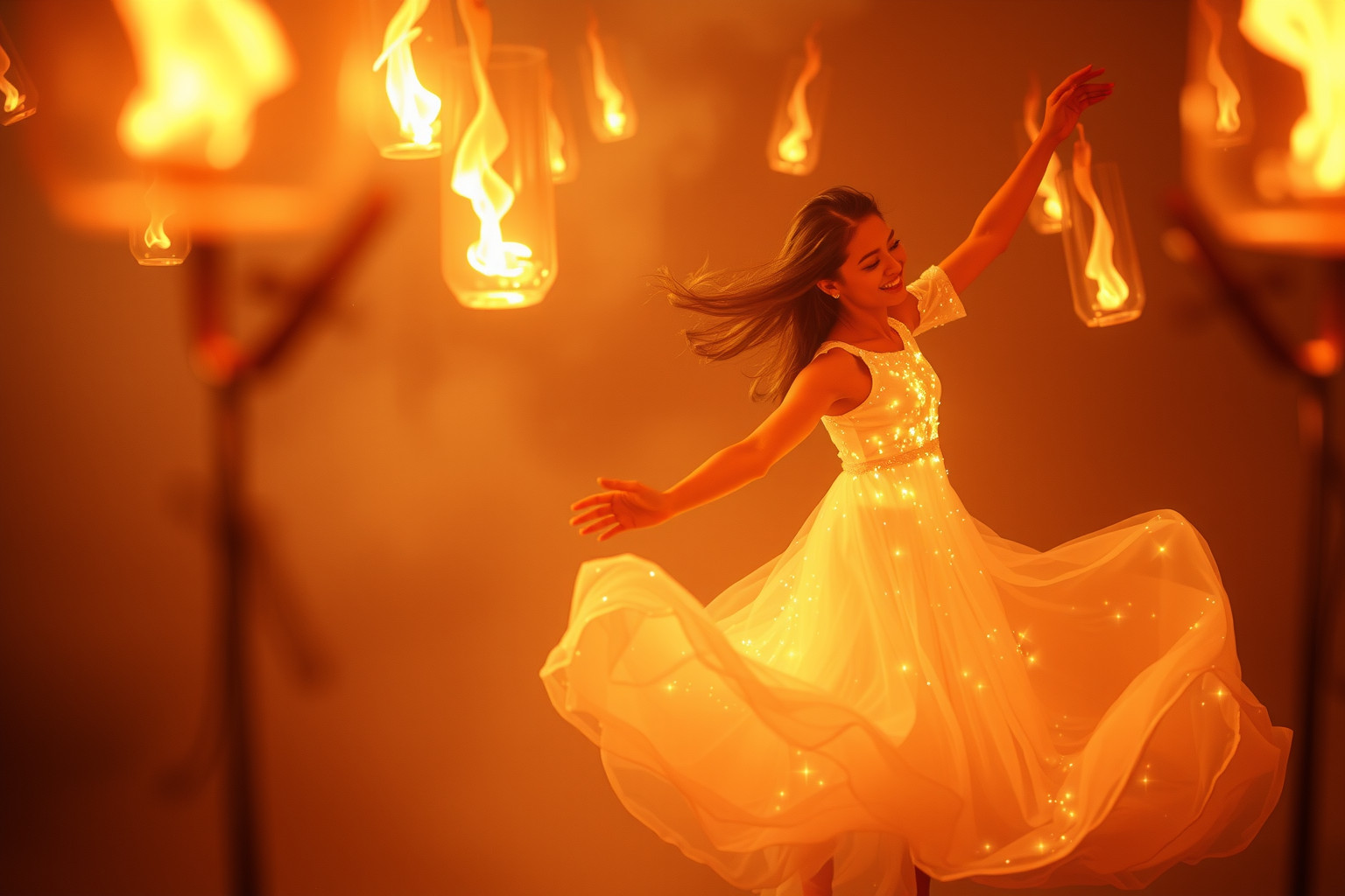 Sognare danze con torce simboleggia gioia e trasformazione interiore.
