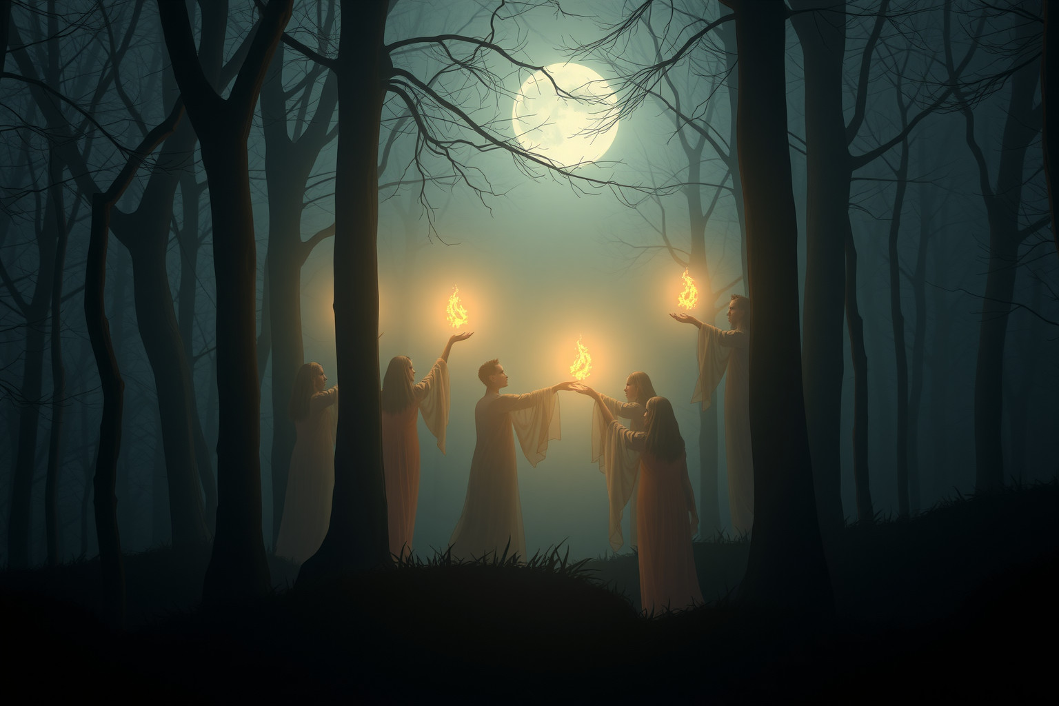 Sognare danza con torce simboleggia trasformazione e energia interiore.