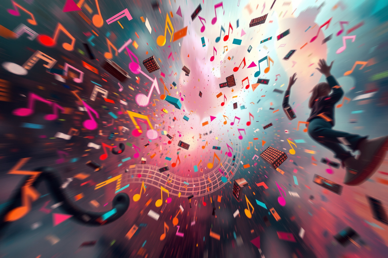 La musica assordante nella festa evoca caos emotivo e conflitti interiori.