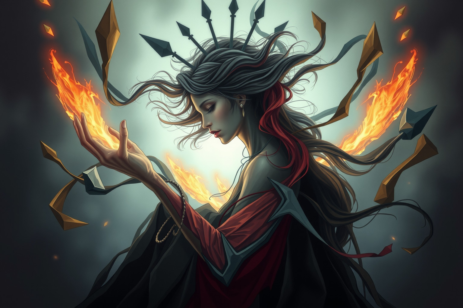 Sognare una matrona arrabbiata riflette tensioni e lotte interiori.