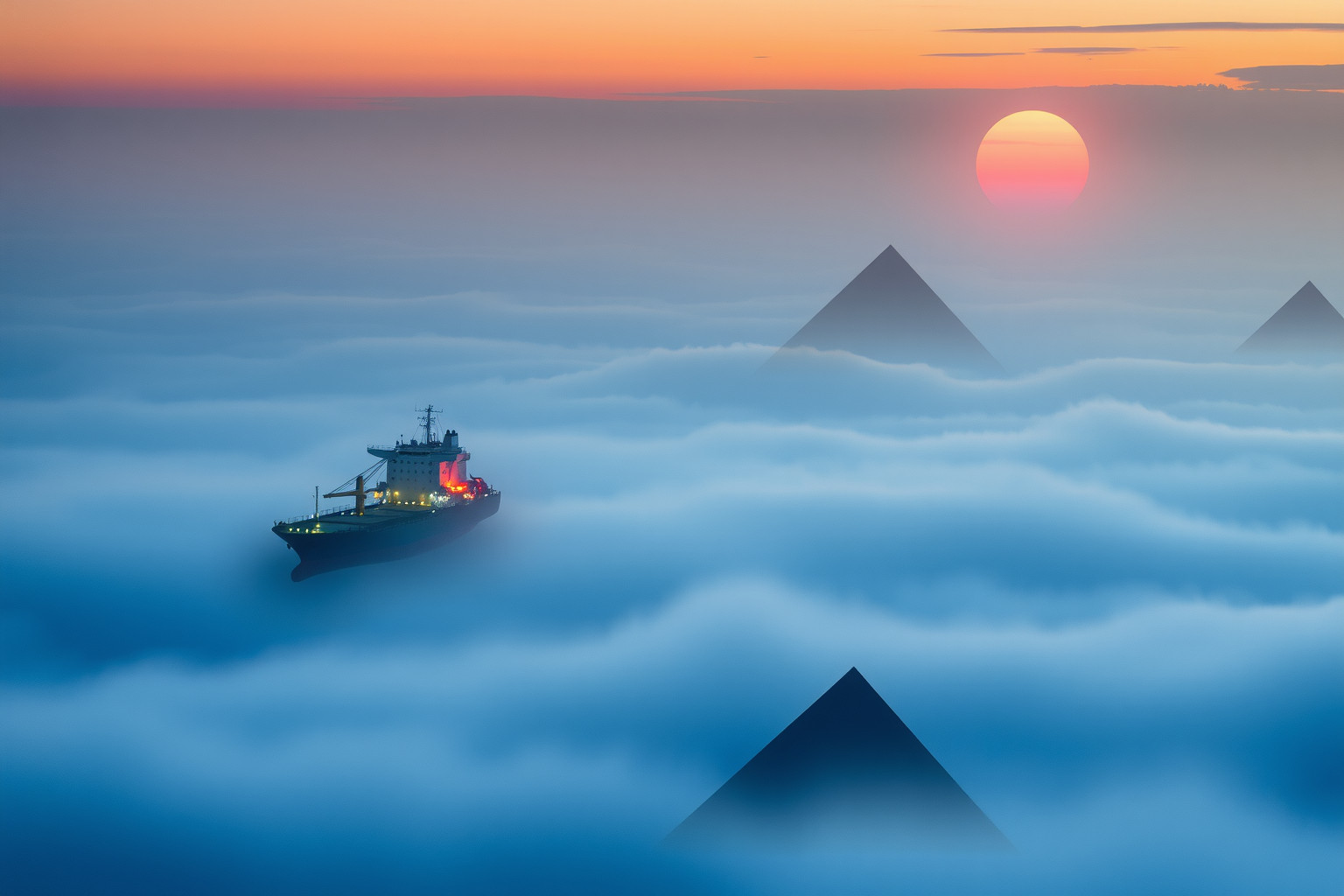 Sognare una nave cargo in città simboleggia conflitti interiori irrisolti.