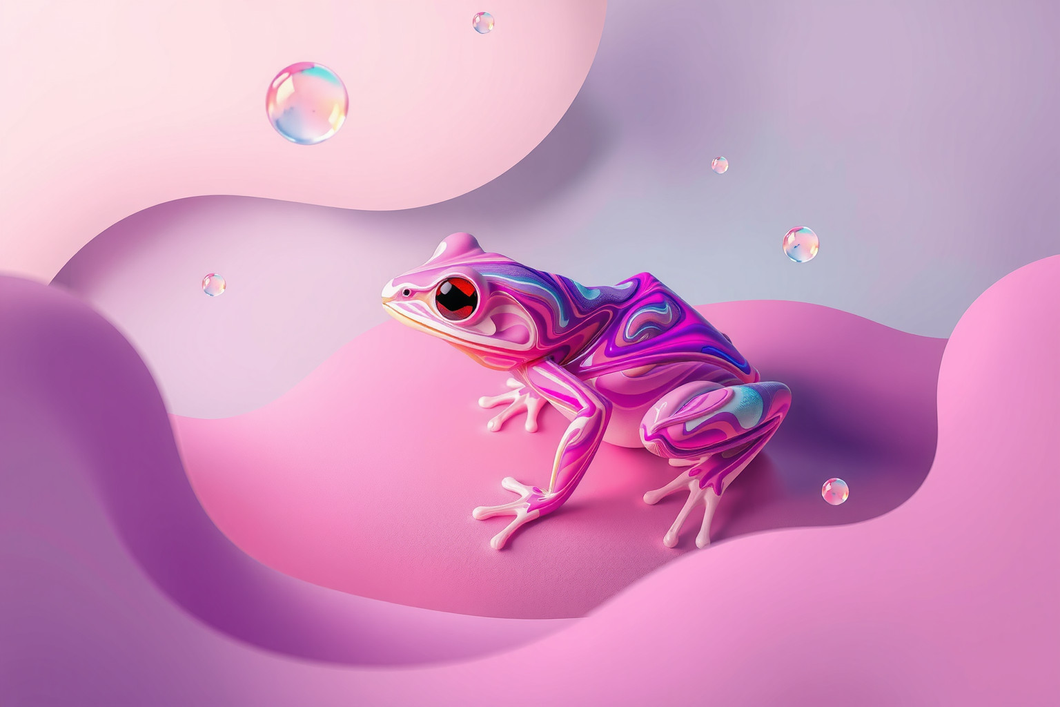 Sognare rane dai colori strani simboleggia creatività o confusione interiore.