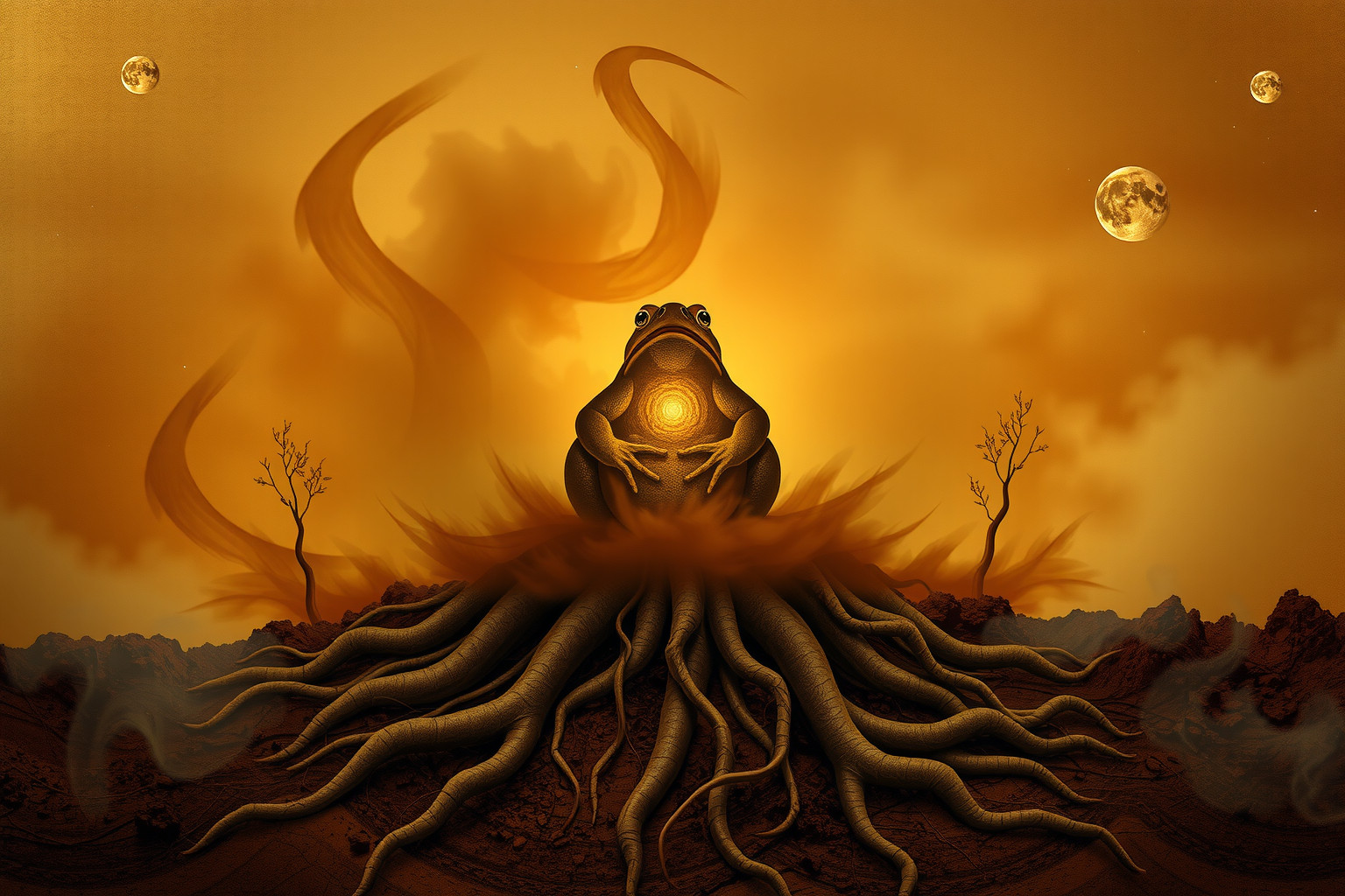 Sognare una rana campagnola marrone simboleggia radici profonde e stabilità.