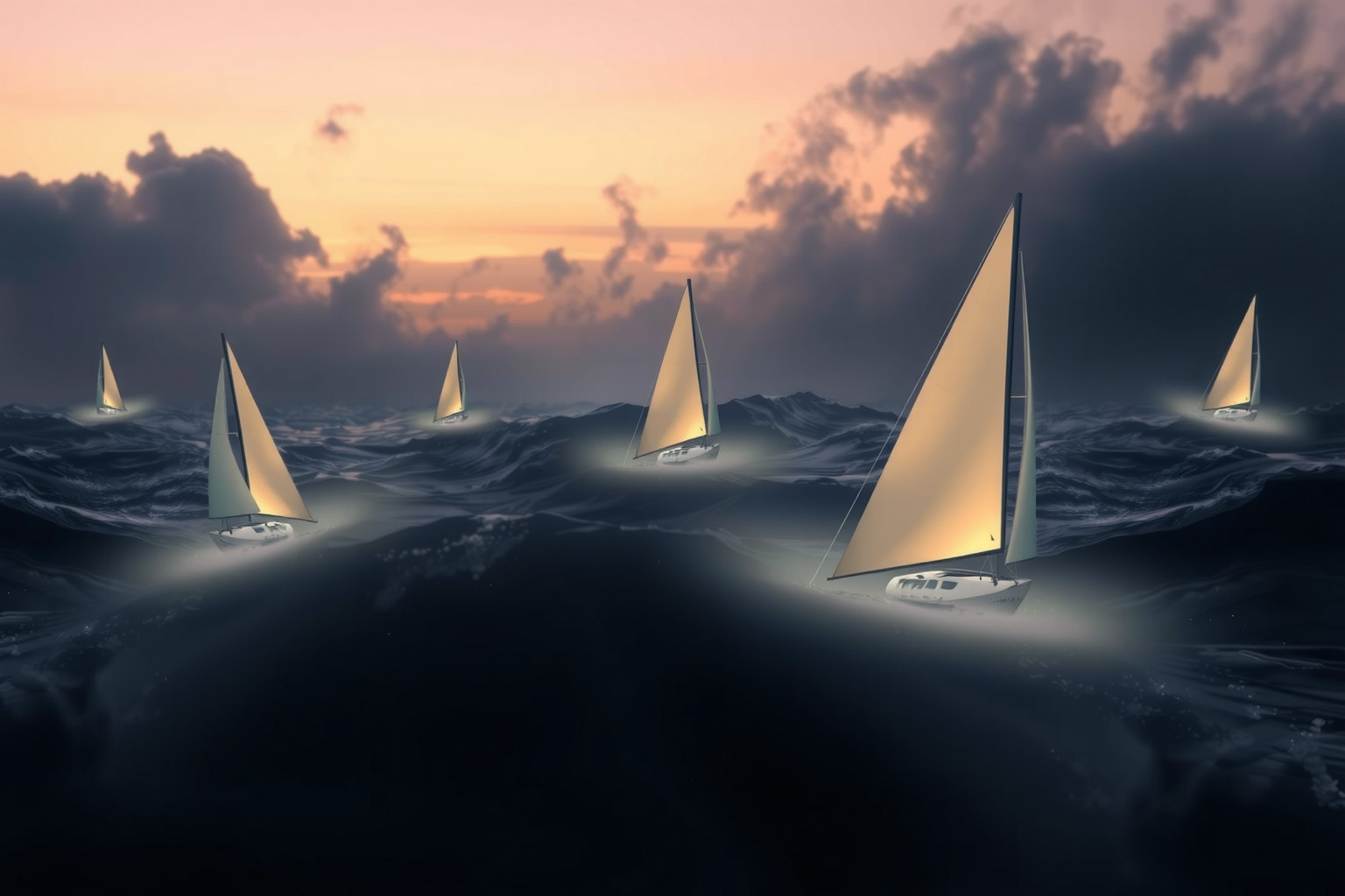 Sognare barche che affondano riflette ansia da insuccesso imminente.