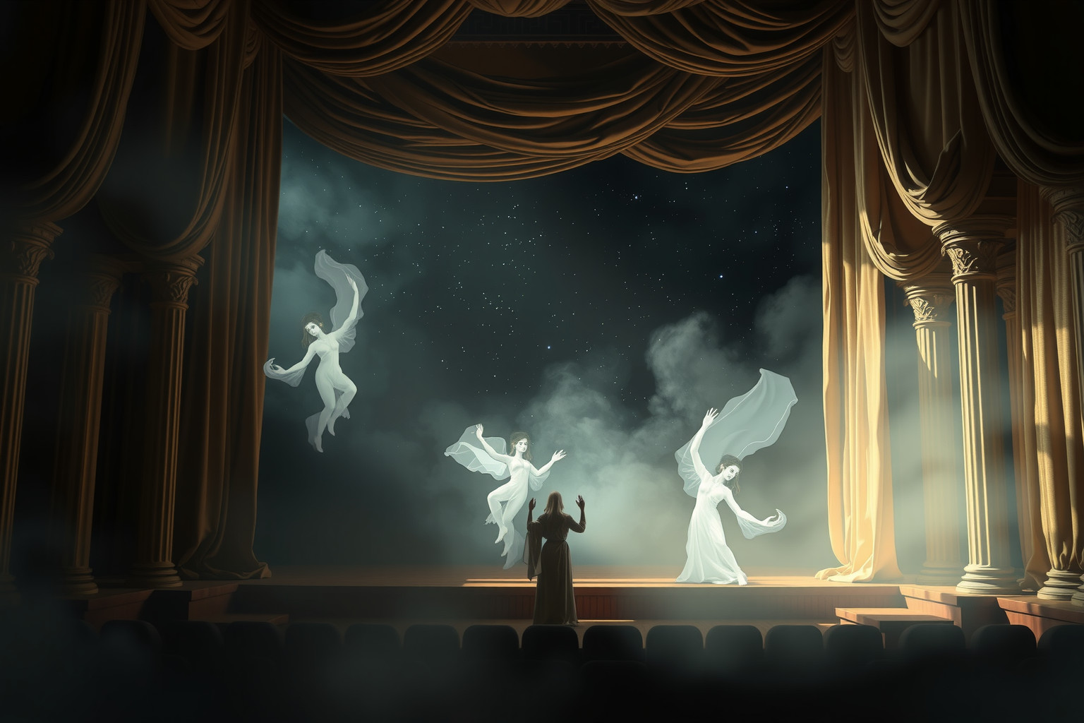 Sognare teatri antichi riflette desiderio di espressione autentica interiore.