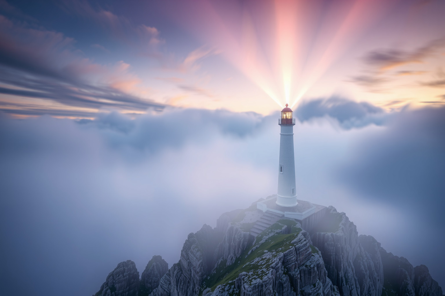 Sognare una scogliera con un faro simboleggia guida e protezione.