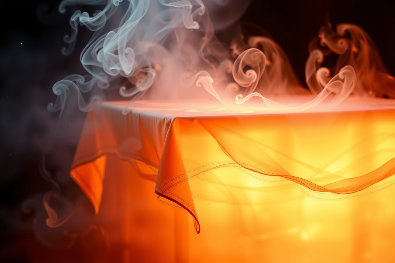 Sognare una tovaglia bruciata simboleggia conflitti familiari imminenti.