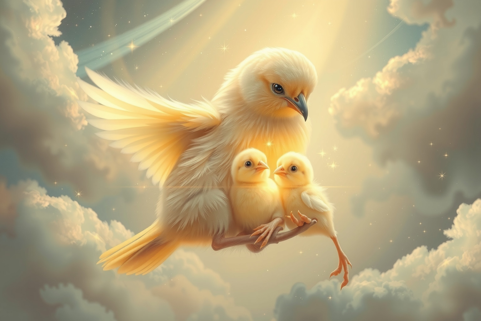 Sognare un'allodola con i piccoli simboleggia protezione e rinascita.