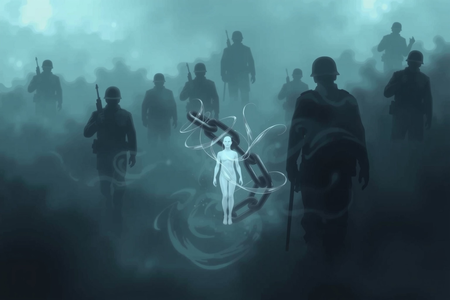 Sognare un'invasione militare riflette ansie di perdita di controllo personale.