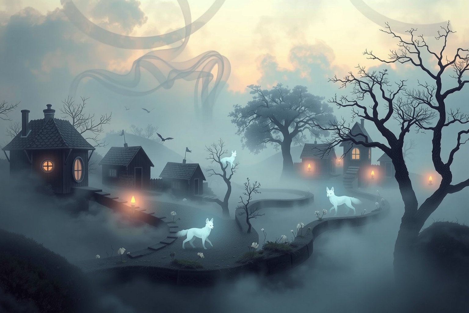 Sognare uno sciacallo in villaggio simboleggia inganni e minacce nascoste.