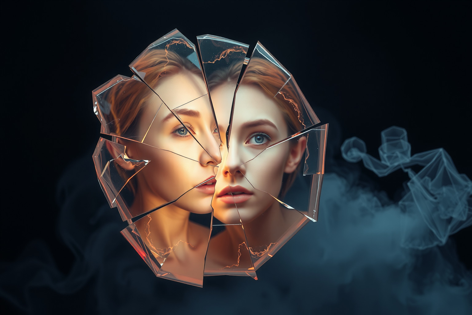 Sognare specchi rotti simboleggia crisi e frammentazione dell’identità.