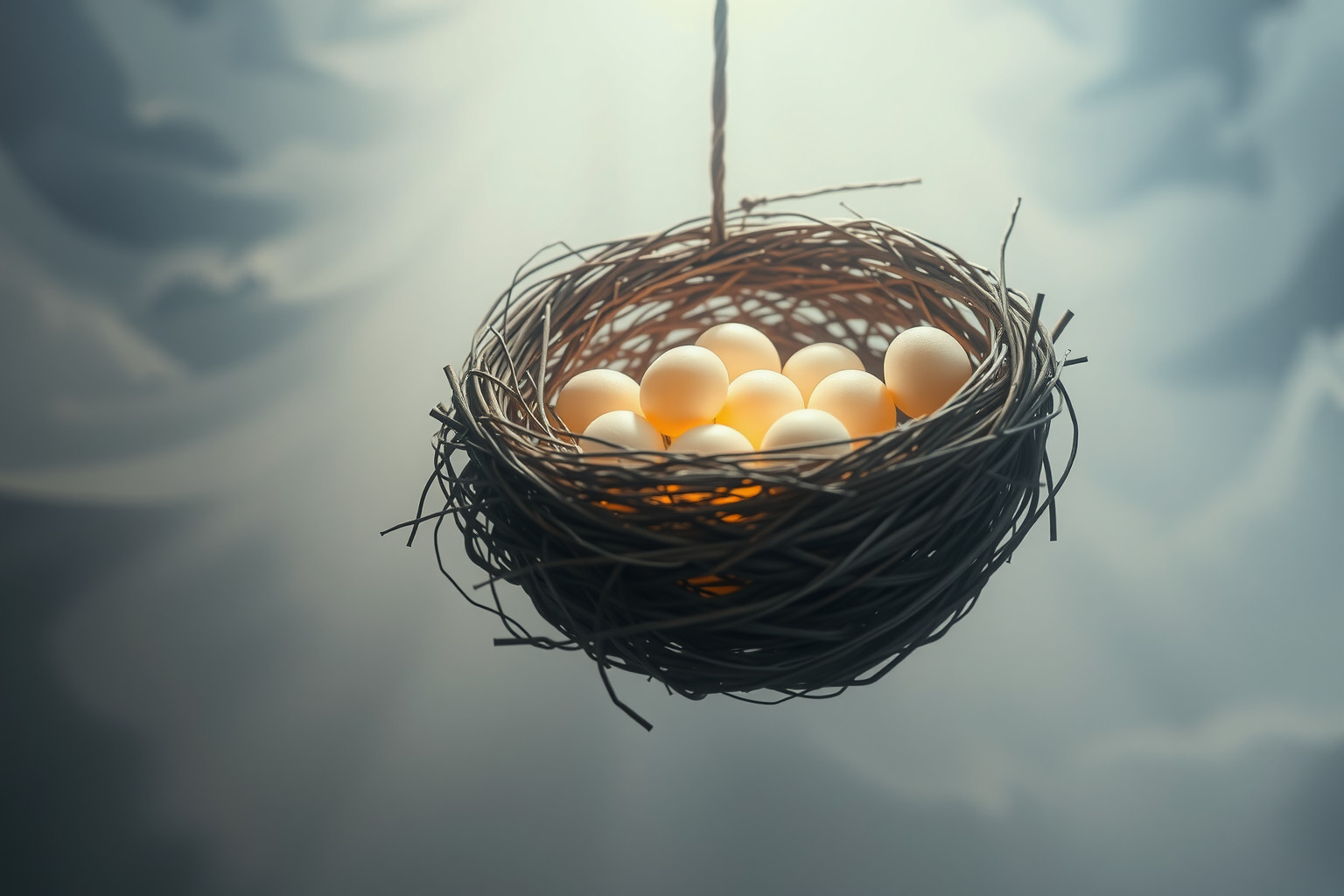 Sognare uova in nido abbandonato simboleggia potenzialità trascurate.