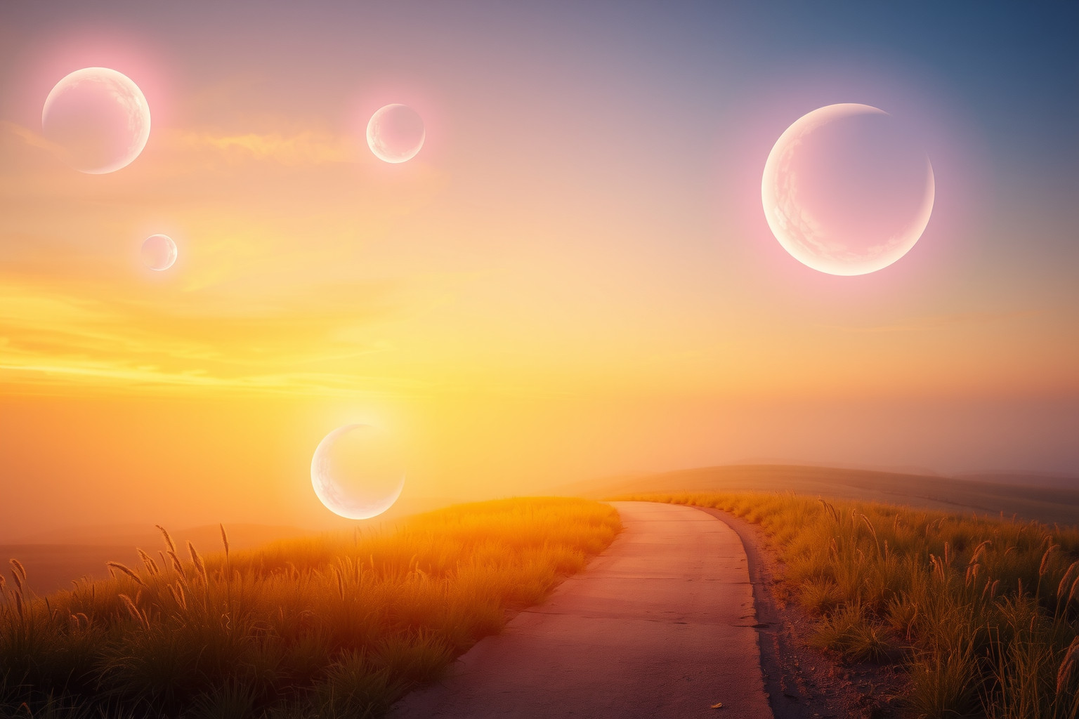 La strada secondaria al tramonto simboleggia la chiusura di un capitolo.