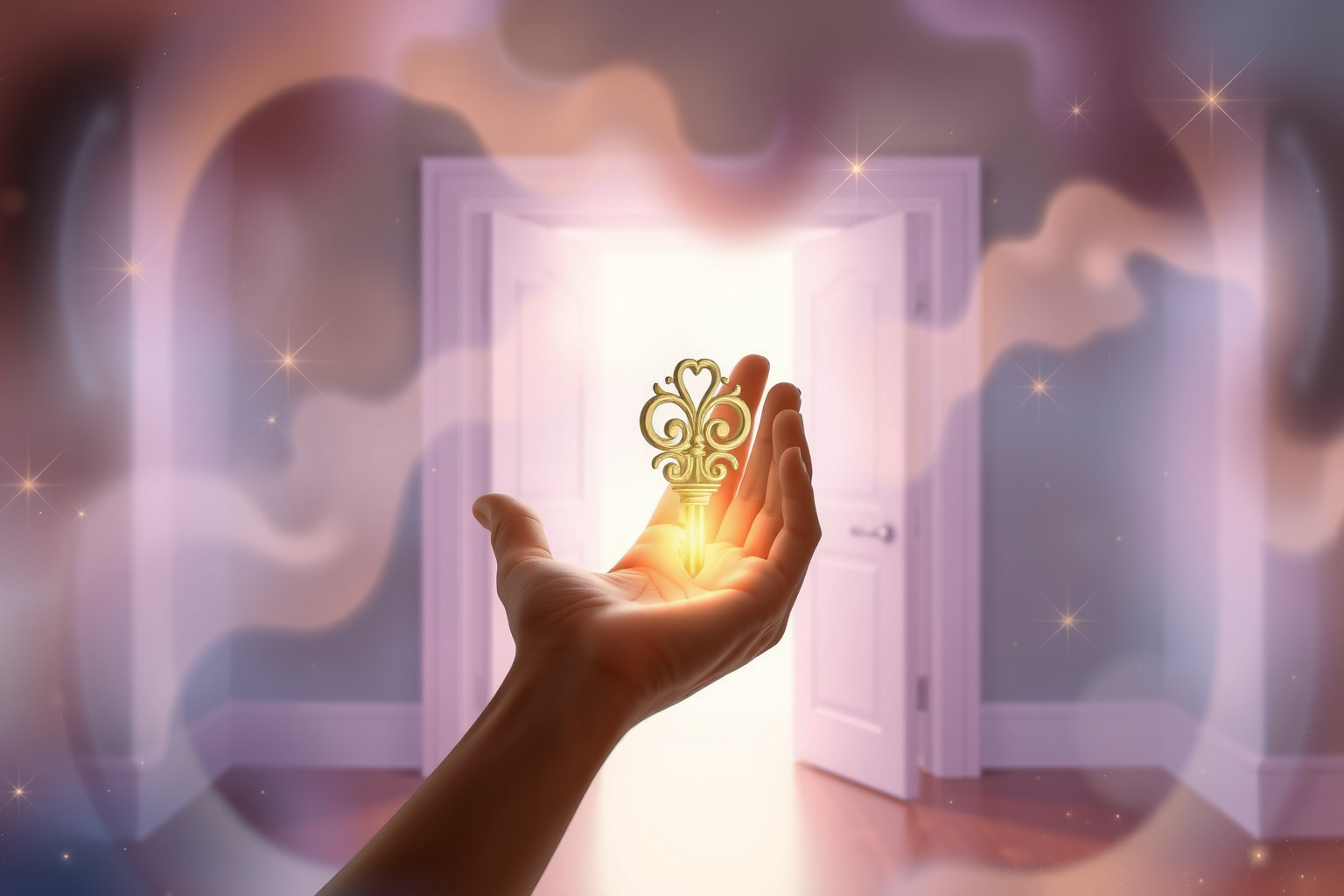 Stringere una chiave simboleggia l’inizio di nuove opportunità.