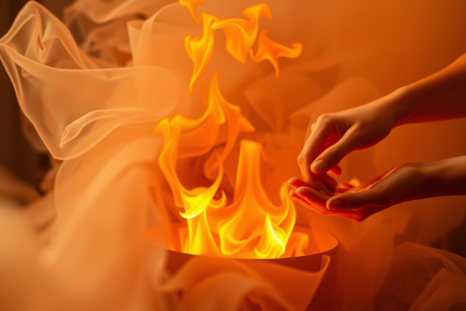 Ascoltare il fuoco stimola creatività e benessere durante la cucina.