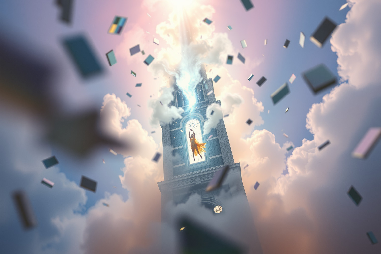 Cadere dal campanile simboleggia perdita di controllo e paura interiore.